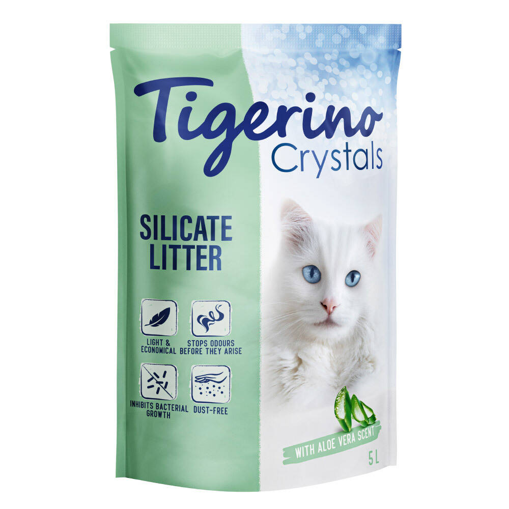 3x5l aloë vera tigerino crystals kattenbakvulling silicaat aanbieding