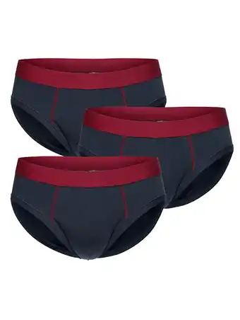 Klingel Sportslips per 3 stuks met contrastkleurige boord g gregory marine/bordeaux aanbieding