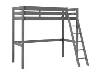 Babypark Vipack pino mezzanine hoogslaper grijs 90 x 200 cm aanbieding