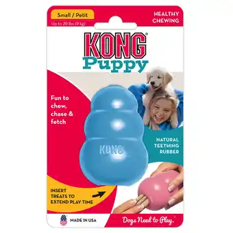 Zooplus Kong puppy maat s blauw rubberen puppyspeelgoed aanbieding