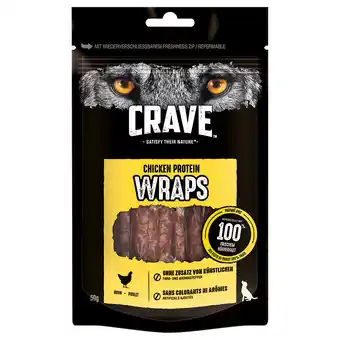 Zooplus 10x 50g crave hond protein wrap kip hondensnacks aanbieding