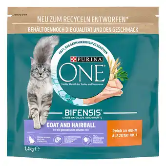 Zooplus 3x1,4kg vacht & haarbal purina one kattenvoer aanbieding