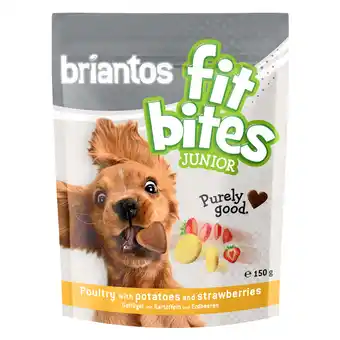 Zooplus 3x150g junior fitbites gevogelte, aardappel & aardbei briantos hondensnacks aanbieding