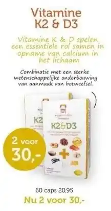 De Rode Pilaren Vitamine k2 & d3 aanbieding