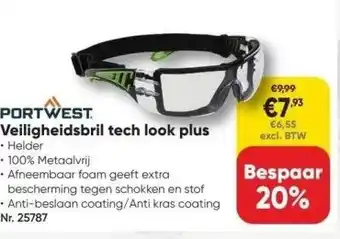 Toolstation Veiligheidsbril tech look plus aanbieding