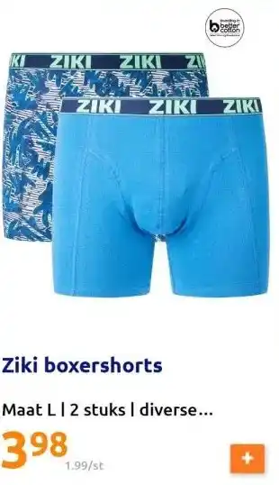 Action Ziki boxershorts aanbieding