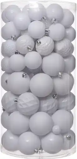 Intratuin Intratuin kerstbal wit stefano d 3/6/8 cm 100 stuks aanbieding