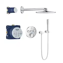 Sanitairwinkel.nl Grohe grohtherm smartcontrol regendoucheset inbouw - hoofddouche rond 31cm - 2 functies - staafhanddouche 1 stand - chroom aanbieding