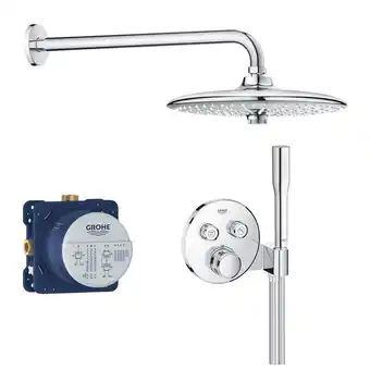 Sanitairwinkel.nl Grohe grohtherm smartcontrol regendoucheset inbouw- hoofddouche 26cm - 2 functies - staafhanddouche 1 stand - wandarm - chroo aanbieding