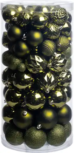 Intratuin Intratuin kerstbal mix illinois groen d 3 / 6 / 8 cm 100 stuks aanbieding