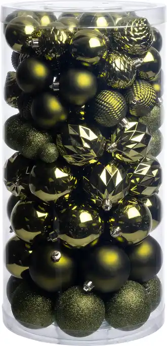 Intratuin Intratuin kerstbal mix illinois groen d 3 / 6 / 8 cm 100 stuks aanbieding