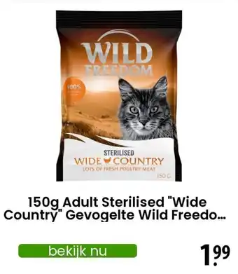 Zooplus 150g Adult Sterilised "Wide Country" Gevogelte Wild Freedo... aanbieding