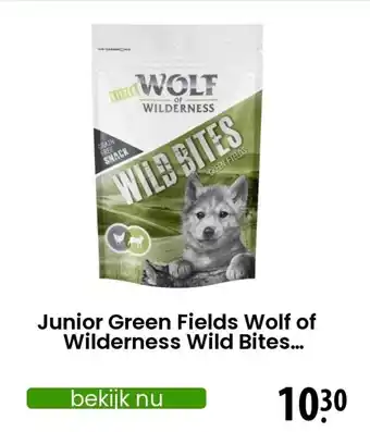 Zooplus Junior Green Fields Wolf of Wilderness Wild Bites... aanbieding