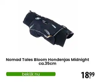 Zooplus Nomad Tales Bloom Hondenjas Midnight ca.35cm aanbieding