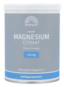 De Online Drogist Mattisson healthstyle magnesium citraat poeder 200gr aanbieding