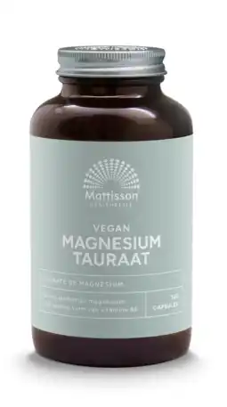 De Online Drogist Mattisson healthstyle vegan magnesium tauraat capsules 120vcp aanbieding