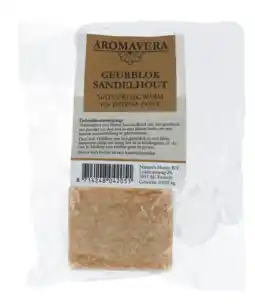 De Online Drogist Aroma vera geurblok sandelwood 30gr aanbieding