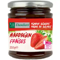 De Online Drogist Damhert low carb confituur aardbei 210gr aanbieding
