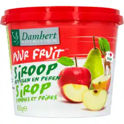 De Online Drogist Damhert puur fruit 100% siroop appel-peer 450gr aanbieding
