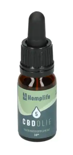 De Online Drogist Hemplife cbd olie 5% druppels 10ml aanbieding