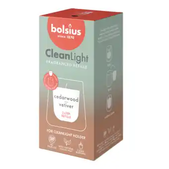 De Online Drogist Bolsius clean light fragranced refills cedarwood & vertiver 2st aanbieding