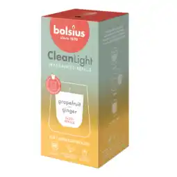 De Online Drogist Bolsius clean light fragranced refills grapefruit & ginger 2st aanbieding