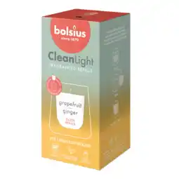 De Online Drogist Bolsius clean light fragranced refills grapefruit & ginger 2st aanbieding