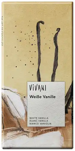 De Online Drogist Vivani chocoladereep wit met vanille 80gr aanbieding