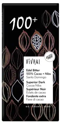 De Online Drogist Vivani chocoladereep superior dark 100% 80gr aanbieding
