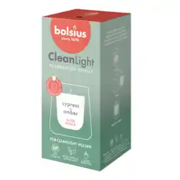De Online Drogist Bolsius clean light fragranced refills cypress & amber 2st aanbieding
