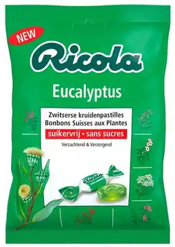 De Online Drogist Ricola eucalyptus suikervrij 75gr aanbieding