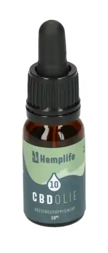 De Online Drogist Hemplife cbd olie 10% druppels 10ml aanbieding