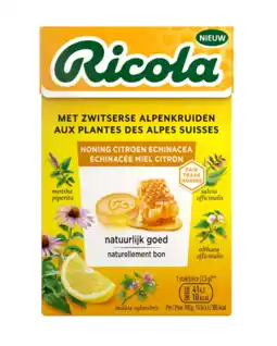 De Online Drogist Ricola kruidenpastilles honing citroen echinacea 50gr aanbieding