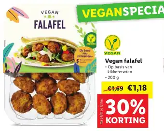 Lidl Vegan falafel 200 g aanbieding