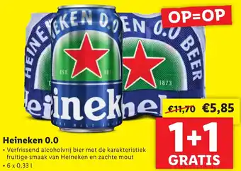 Lidl Heineken 0.0, 6 x 0,33 L aanbieding