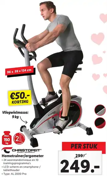 Lidl CHRISTOPEIT Hometrainer/ergometer aanbieding