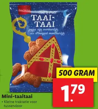 Lidl FAVORINA Mini-taaitaai 500 GRAM aanbieding