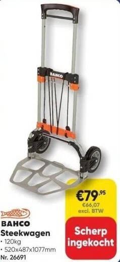 Toolstation Bahco steekwagen aanbieding
