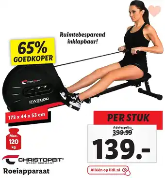 Lidl CHRISTOPEIT Roeiapparaat aanbieding