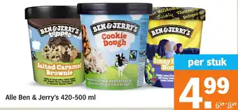 Albert Heijn Alle Ben & Jerry's 420-500 ml aanbieding