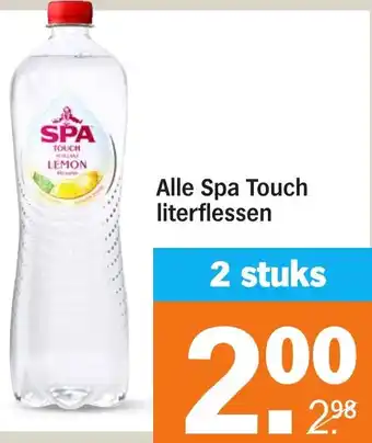 Albert Heijn Alle Spa Touch literflessen 2 stuks aanbieding