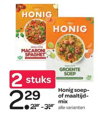 Spar Honig Soep- Of Maaltijdmix aanbieding