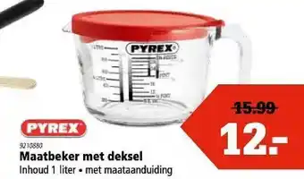 Marskramer Pyrex Maatbeker Met Deksel aanbieding