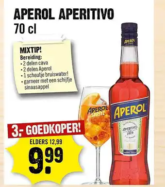 Dirck 3 Aperol Aperitivo 70 Cl aanbieding