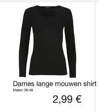 Kik Dames Lange Mouwen Shirt aanbieding