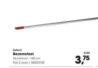 HANOS Select Bezemsteel 140 cm aanbieding