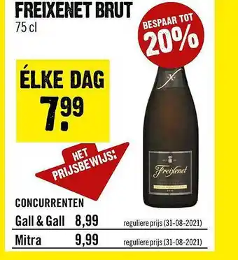 Dirck 3 Freixenet Brut 75 Cl aanbieding