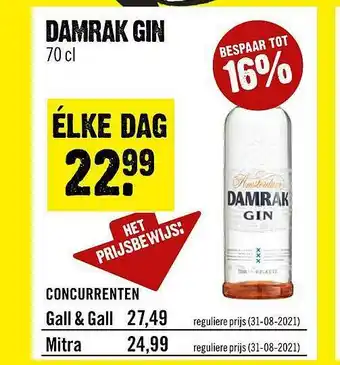 Dirck 3 Damrak Gin 70 Cl aanbieding