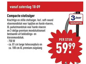 ALDI Compacte Stofzuiger 750W aanbieding