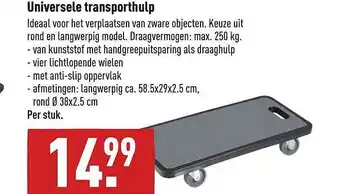 ALDI Universele Transporthulp 58.5x29x2.5 cm aanbieding